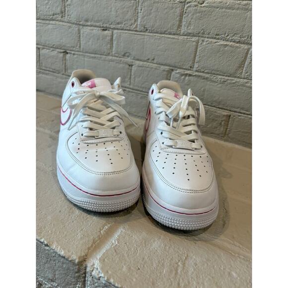 Nike Air Force 1 Low ‘07 White Leather Pink Airbrush - Picture 2 of 9
